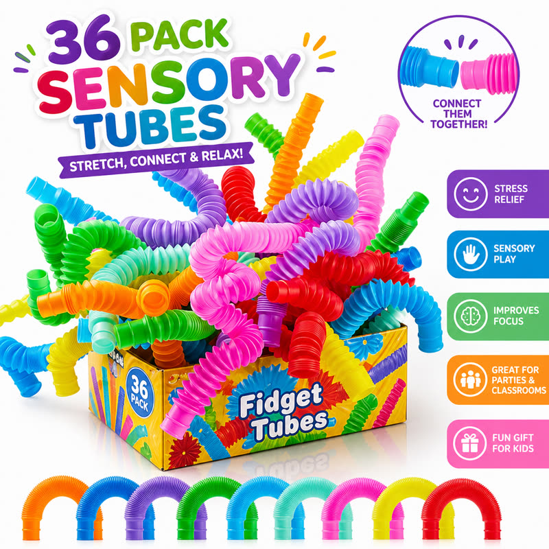 JOYIN 36 Pack Sensory Fidget Tubes